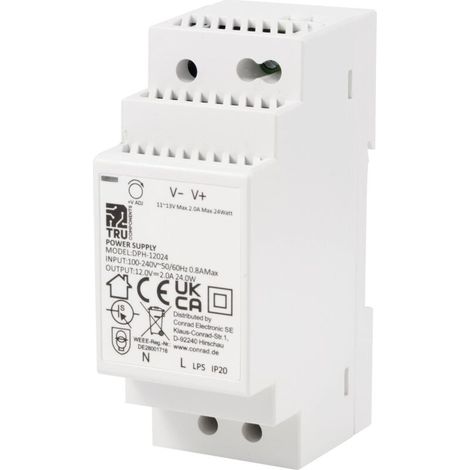 TC-10580808 Alimentation rail DIN 12 V/DC 2 A 24 W Nbr. de sorties:1 x Contenu 1 pc(s) X135752 (1/5)