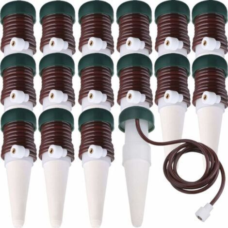 Arrosage Stakes Automatique Système d'Arrosage, Irrigation par Égouttement Automatique de Plante Libération Lente pour Plantes d'Intérieur ou d'Extérieur (Pack de 16) (1/5)