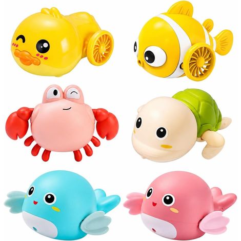 6-Piece Animal Wind Up Water Game for Swimming Pool Colourful accessories for pool games underwater recovery swimming training summer and bath activities (1/5)