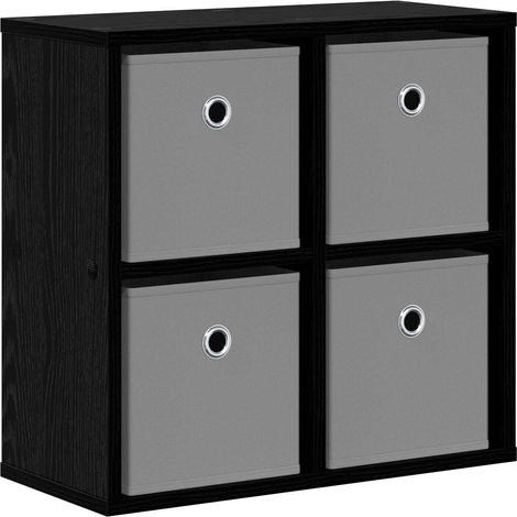 Aparador con cajón Roble Negro 49,5 x 22 x 47 cm vidaXL