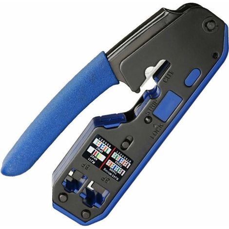 Pince à Sertir Professionnelle RJ45 Outil Sertissage RJ45 Cat 7 avec Prise Cat6 RJ45 et Connecteur RJ45,de (1/5)