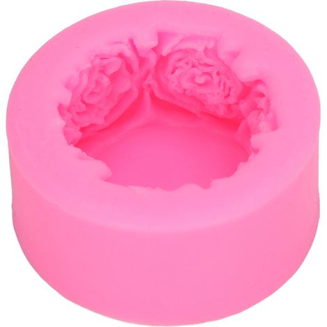 Moule en silicone motif rose, durable, antiadhésif, usage polyvalent pour fondant (1/5)