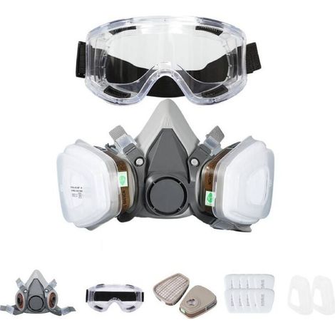 Reusable Half Mask Respirator with Filter, Professional Respirator for Protection from Organic Chemical Vapors, Woodworking, Automotive Spray Painting, Sanding, s MUMU (1/4)