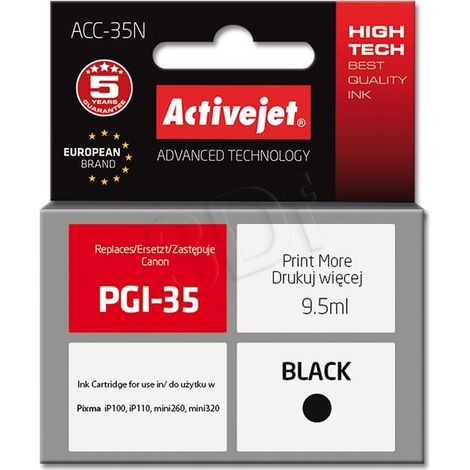 Activejet ACC-35N Supreme - Reemplazo de tinta Canon PGI-35 - negro (1/2)