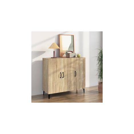 Buffet chêne sonoma 90x34x80 bois d'ingénierie (1/5)