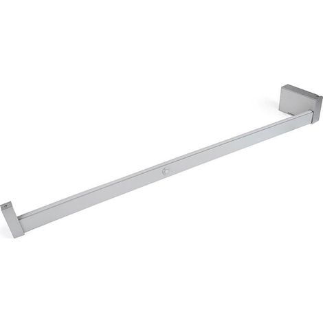 Emuca 5074262 barre de penderie pour armoire Castor avec lumière LED, batterie amovible et détecteur de mouvement, 858, Anodisé