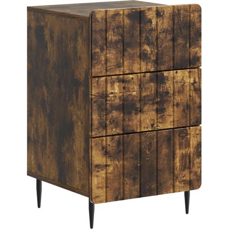 Bedside Cabinet Smoked Oak 43x 41 x 68 cm Engineered Wood vidaXL