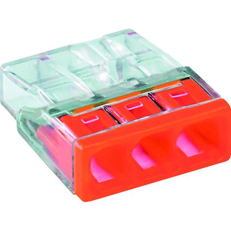Borne De Connexion Wago 3 Voies Connexion Rapide Transparente 3 Conducteurs - Wago