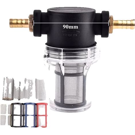 Filtro de agua, conector de cobre, múltiples opciones de malla, 10 mallas-B, 1/2 pulgada-25 mm (1/2)