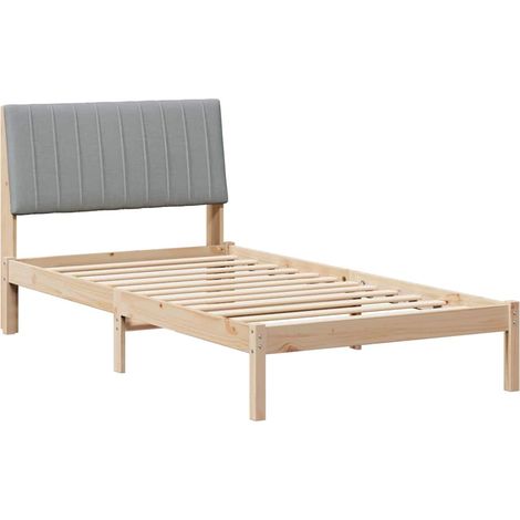 Estructura de cama Marrón 100 x 200 cm Madera de pino macizo vidaXL (1/5)