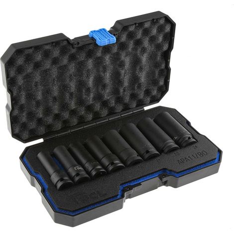 Jeu de douilles à choc Hexagonal, 12 mm, 13 mm, 14 mm, 17 mm, 19 mm, 21 mm, 22 mm, 24 mm Carré 1/2 pouce ( Prix pour 1 Jeu ) (1/3)