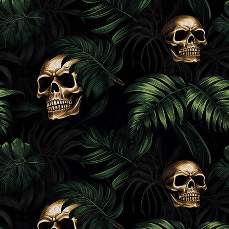 Tela decorativa para exteriores Oxford - Motivo de calavera I DX4391 (1/5)
