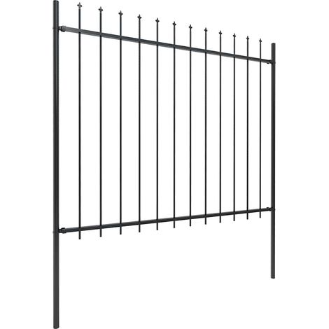 Maison Exclusive - Gartenzaun Woerden mit Speerspitze Stahl 181 x