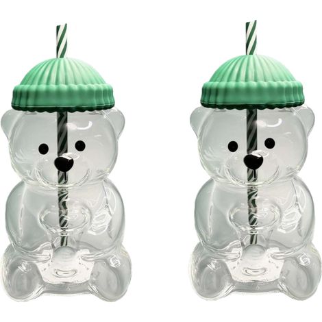 Juego de 2 vasos con forma de oso, decoración de mesa. (1/5)