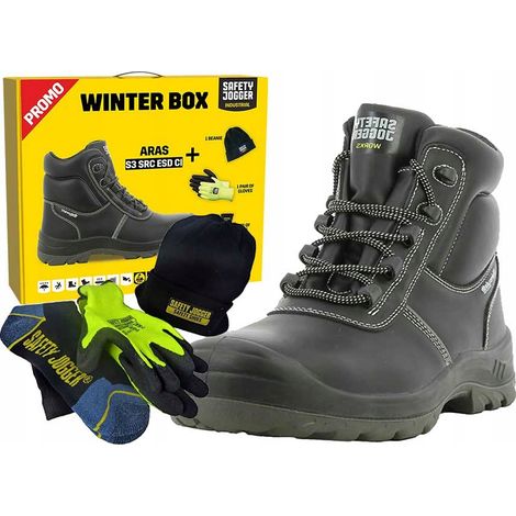 Botas de trabajo de invierno S3, talla 45, gorro, guantes y calcetines. (1/5)