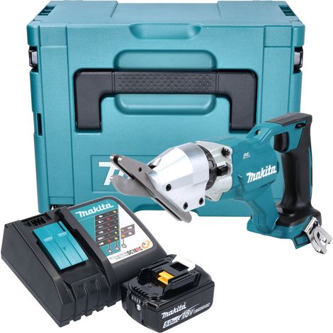 Makita DJS 800 RT1J Akku Faserzementschere 18 V Brushless + 1x Akku 5,0 Ah + Ladegerät + Makpac