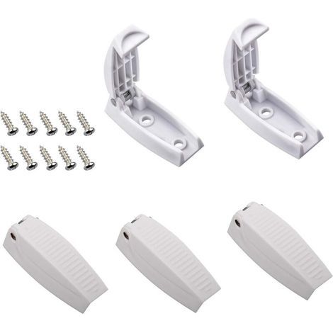 5-teiliges Türhalterungsset für Wohnmobile, weißer Gepäckraumtürverschluss, Türclips für Wohnmobile, Gepäckraumtürhalter, für Wohnmobile, Anhänger, Campervans (1/5)