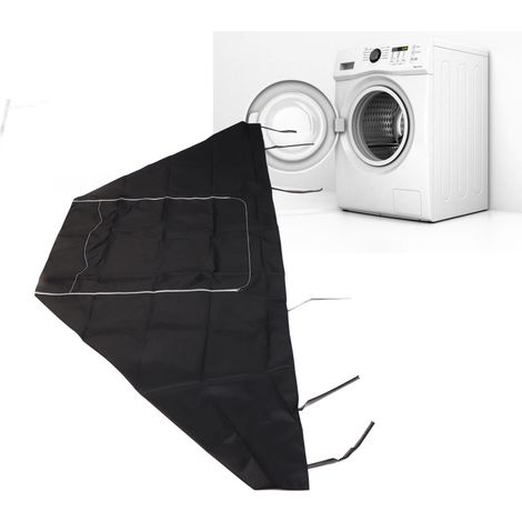 Schwarze Schutzhülle, Größe XXL (vollständige Abdeckung): Länge 69 cm x Breite 84 cm x Höhe 100 cm. Aus Oxford-Gewebe, wasserdicht und UV-beständig, für Front- und Toplader-Waschmaschinen. (1/5)