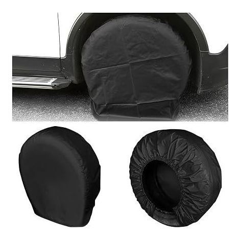Tire Covers, Cover for Spare Wheels, Car Tire Covers, Spare Wheel Covers, Protector Cover for Trucks (Black) (1/5)