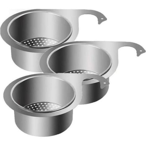 Panier Filtre Evier - Acier Inoxydable - Pour Évier Cuisine - 14 x 8 x 25 cm - 1 Pièce (1/5)