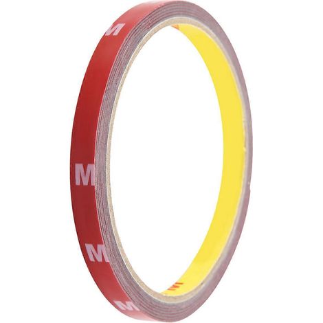 Rouleau de ruban adhésif double face permanent en mousse, rouge 8 mm-- (1/5)