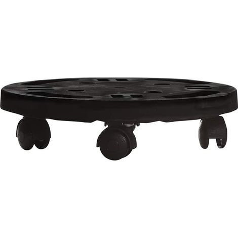 Carrello per Piante con Ruote Diametro 30 cm Nero 170 kg vidaXL (1/5)