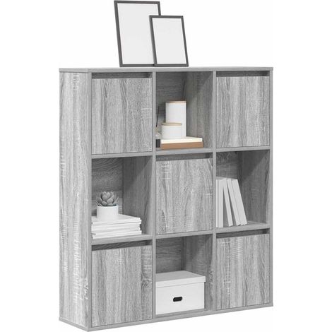 Bücherregal Grau Sonoma 89x24x101,5 cm Holzwerkstoff