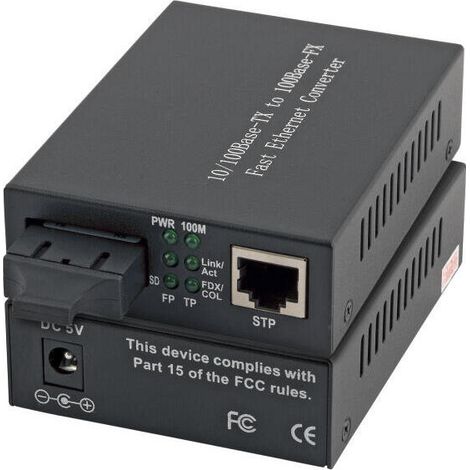 Efb EL028V2 convertidor de medios negro 1000 Mbit/s