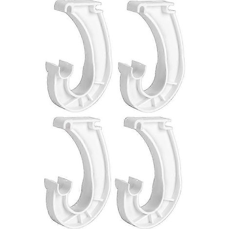 Lot de 4 supports de tringle à vêtements suspendus, support de tringle pour étagère de placard 3/4 (1/4)