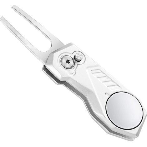 Magnetischer Golfballmarker  Klappbarer Golfballmarker aus Metall mit Druckknopf  Golfzubehör für Herren