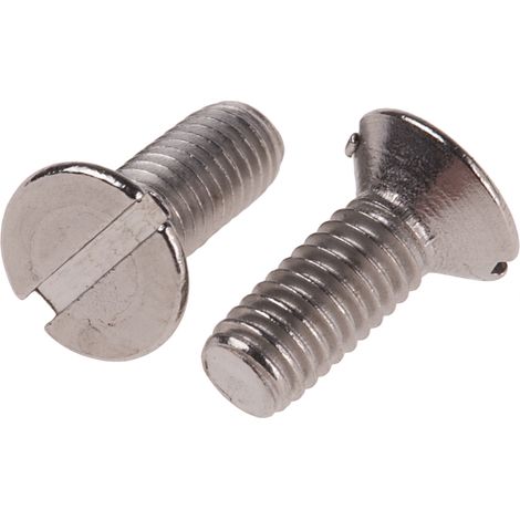 Vis à métaux RS PRO M3 à tête Fraisée fendue en Acier Inoxydable, 8mm ( Prix pour Sachet de 100 )