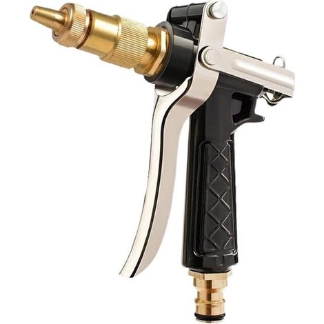 Pistola pulverizadora para manguera de jardín - Pistola pulverizadora de alta presión - Lavado de coches - Volumen de agua ajustable - 1 x 1 x 1 cm - A (1/5)