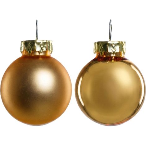 TrendLine Christbaumkugeln 20 Kugeln Ø 6 cm Glas Gold Weihnachtskugeln (1/3)