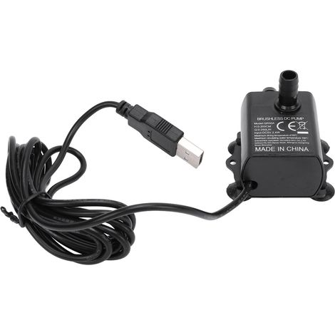 Mini Pompe à Eau Immergible USB 5V DC 2.4W IP68 Hauteur 0-200cm Débit 0-250L/h avec Voyant LED (1/5)