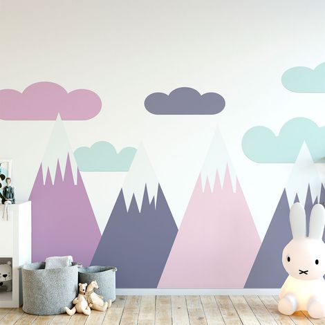 Stickers enfant montagnes scandinaves simka 110 x 165 cm (1/5)