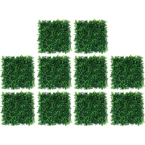 10 Panneaux Muraux Artificiels en Gazon, Haie Végétale, Protection Décoration, Clôture D'intimité pour Jardin Ou Mariage. (1/5)