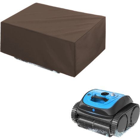 Housse de protection pour nettoyeur de piscine – 50 x 45 x 30 cm, en polyester 420D résistant aux intempéries et à la poussière, couleur café, idéale pour jardin et terrasse (1/3)
