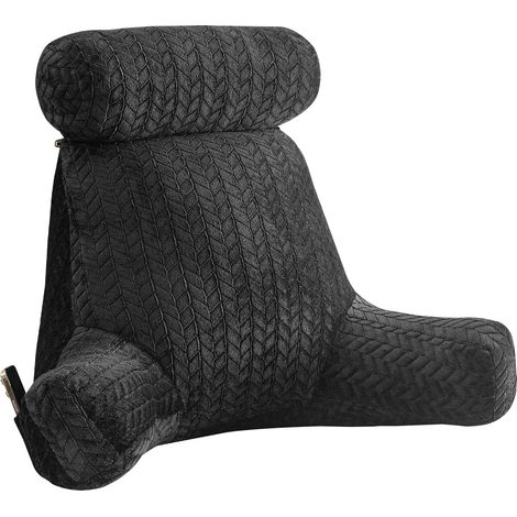 Coussin de lecture, support ergonomique, housse amovible, noir (1/2)