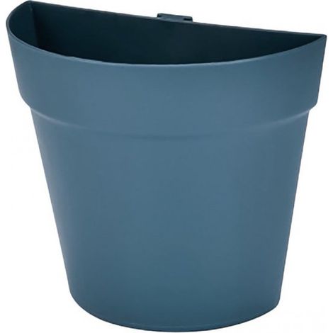 Pots de fleurs muraux pour balustrades, clôtures, balcons, décoration intérieure et extérieure, paniers à herbes aromatiques pour la cuisine, jardins verticaux, fixation murale - semi-circulaire - dos (1/4)
