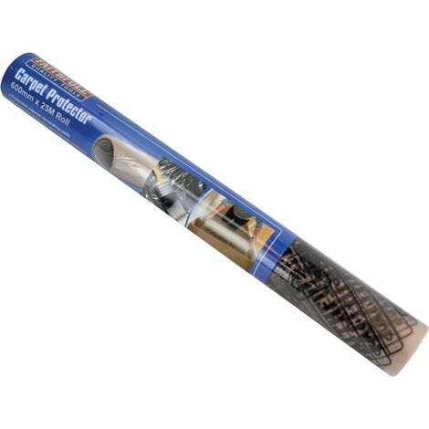 Faithfull Low-Tack Clear Carpet Protector Film - 600mm x 25m Roll (1/5)