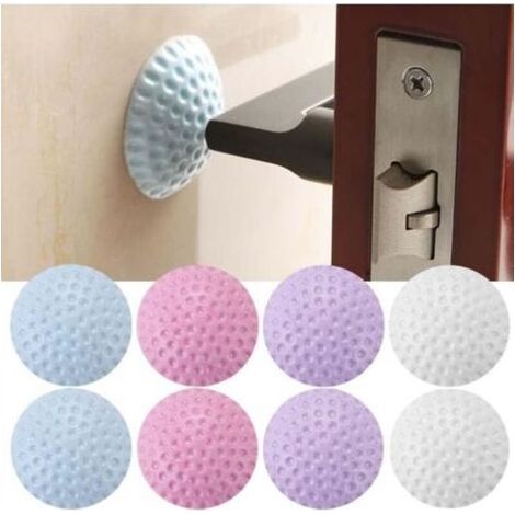 Tür- und Wandbefestigungs-Stopper-Set, Gummiknopf, rundes Wandbefestigungspad, selbstklebend, 8 Stück (1/4)