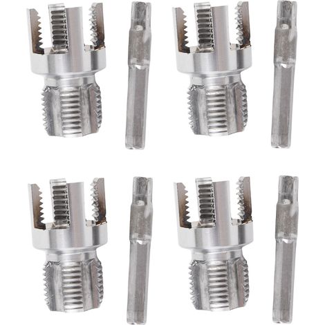 Ortviai Outil de filetage interne/externe pour tuyaux PVC G1/2 – Kit de 4 pièces en acier 45, taraudage rapide et étanche