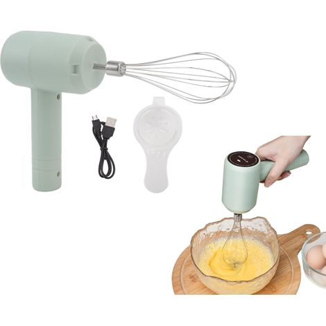 Petit fouet électrique,batteur à main sans fil,mélangeur de cuisine portable léger rechargeable via USB pour préparer du café,du lait et des gâteaux,pour une utilisation à la maison en extérieur (1/5)