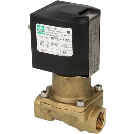 Electrovanne Buschjost 8254114.9154.2304 G3/8,3,0m³/h,0-10bar +110°C,EPDM,230 VAC