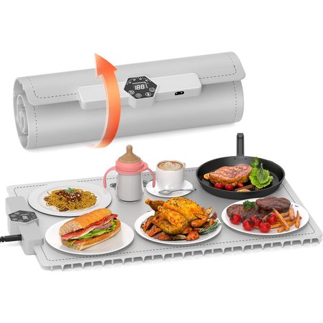 Chauffe Plat Électrique Gris pour Assiettes