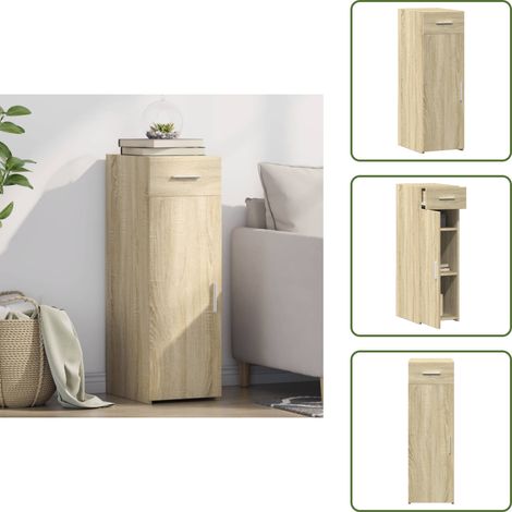 Aparador de madera de ingeniería - vidaXL Aparador madera de ingeniería roble Sonoma 30x42,5x93 cm - Aparador decorativo