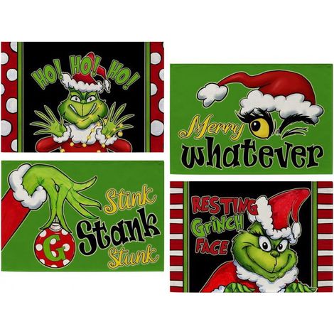 Placemat - Linen - 45 Cm X 30 Cm - Christmas Table Decoration - Set De 4 (1/5)