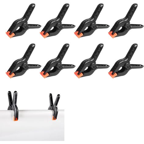 Sollbry 8 abrazaderas de resorte de plástico para decoración, carpintería y estudio de fotografía. (1/5)
