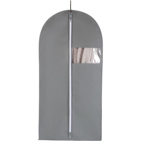 CCYKXA 5pcs Wardrobe Clothes Cover Transparent Visible Window Hanging Clothes Cover Travel Dustproof Waterproof Mothproof 60x120cm Gray