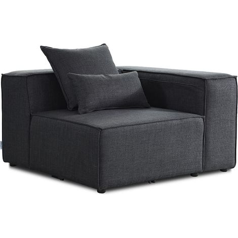 HOME DELUXE - Divano modulare VERONA  Colore: antracite, versione: divano angolare a destra